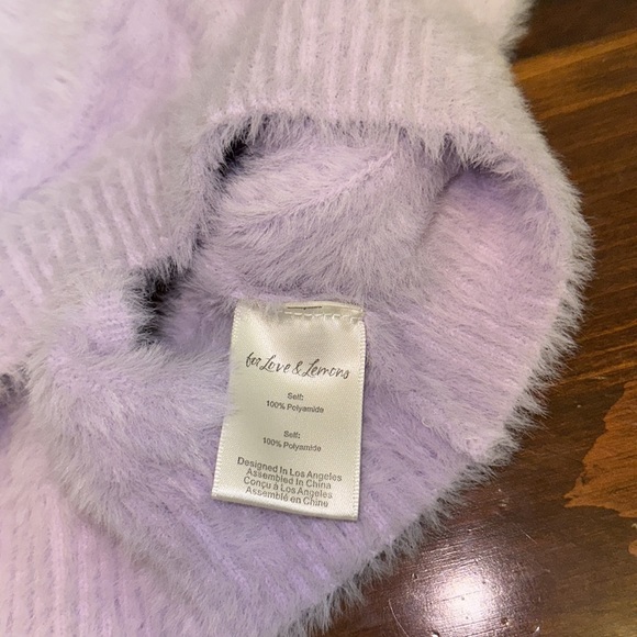 FOR LOVE & LEMONS Lilac Fuzzy Cropped Tank Top - Picture 13 of 15